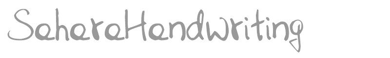 Sahara Handwriting