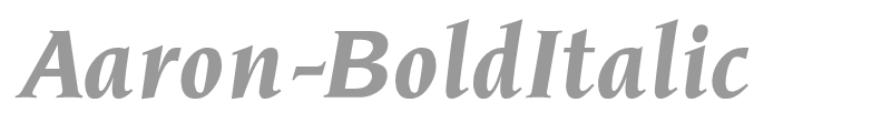 Aaron-BoldItalic