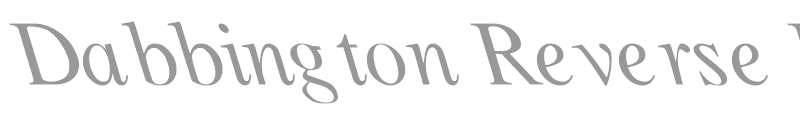 Dabbington Reverse Italic