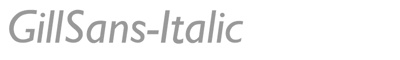 GillSans-Italic