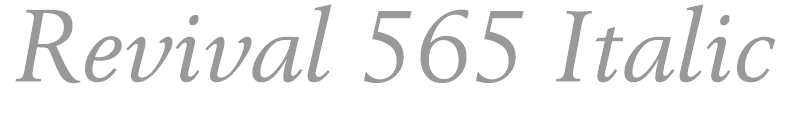 Revival 565 Italic BT