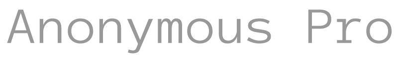 Anonymous Pro