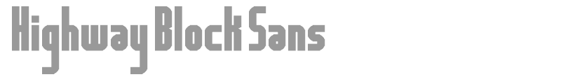 Highway Block Sans