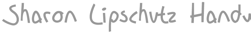 Sharon Lipschutz Handwriting