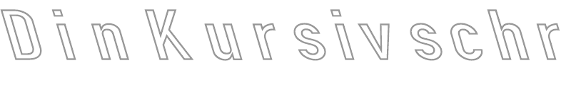 DIN Kursivschrift