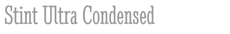Stint Ultra Condensed