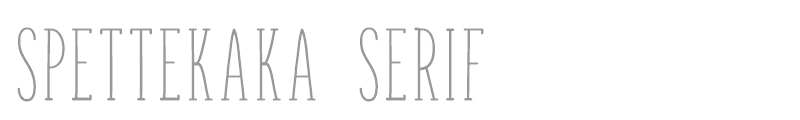 Spettekaka Serif