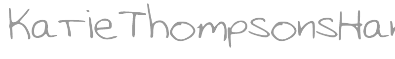 Katie Thompsons Handwriting