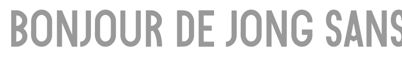 Bonjour De Jong Sans
