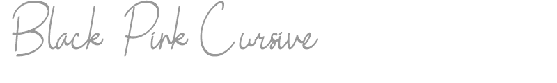 Black Pink Cursive
