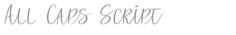 All Caps Script